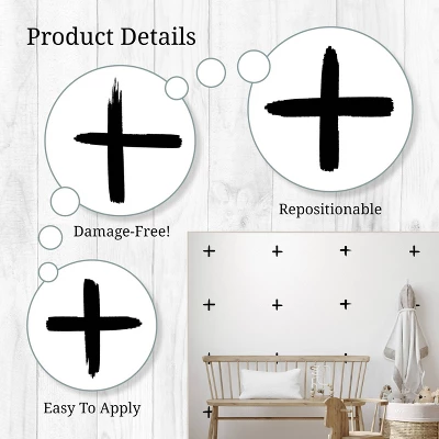 Black Watercolor Swiss Crosses Wall Decor - Decalcomania - Image 4