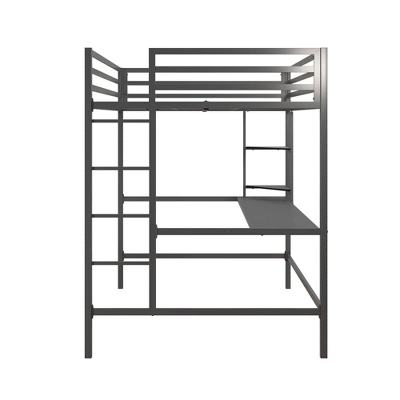 Full Maxwell Metal Loft Bed With Desk & Shelves - Novogratz - Image 5