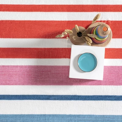 NuLOOM Effie Stripes Kids Machine Washable Area Rug - Image 5