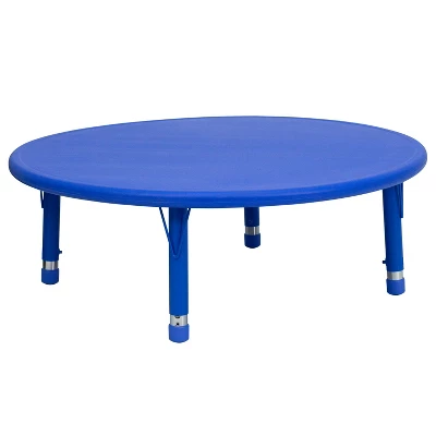 Flash Furniture 45" Round Plastic Height Adjustable Activity Table - Image 9