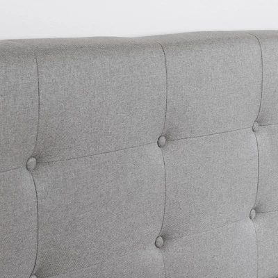 Dylane Upholstered Platform Bed And Headboard Pale Soft - South Shore - Image 6