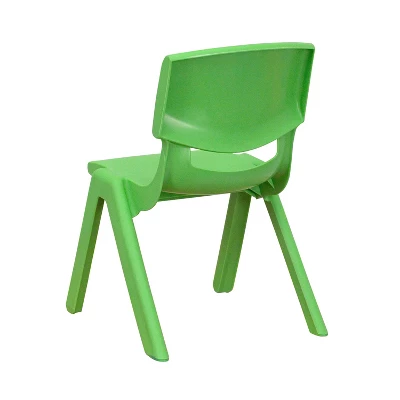 Flash Furniture 4 Pack Plastic Stackable School Chairs With 10.5" Seat Height - Image 8