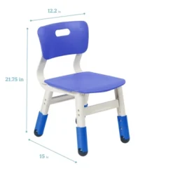 ECR4Kids Resin Classroom Chairs, Indoor Kids Seating With Adjustable Seat Height (2-Pack)