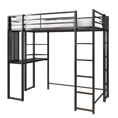 Twin Adele Loft Bed With Desk Black - Room & Joy - Image 3