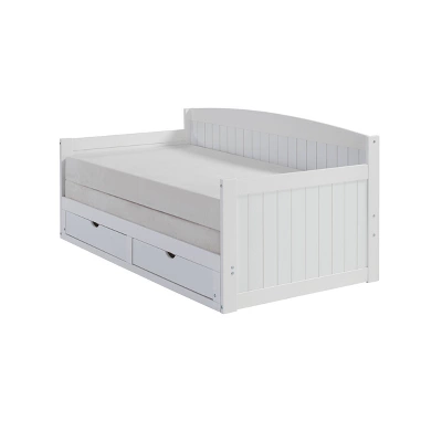 King Harmony Daybed With Conversion White - Alaterre Furniture