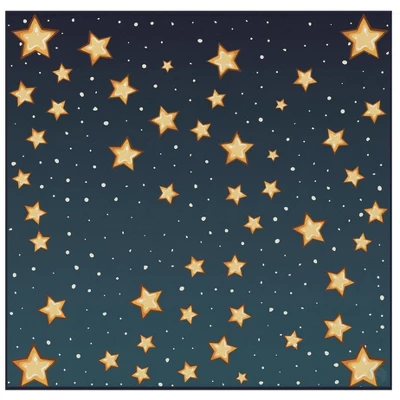 Deerlux 6 Ft. Social Distancing Colorful Kids Classroom Seating Area Rug, Starry Sky Design - Image 4