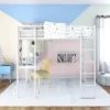 Full Adele Loft Bed Off White - Room & Joy