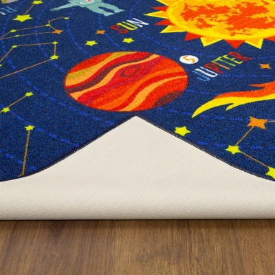 KC CUBS Boy & Girl Kids Outer Space Solar System Planets Educational Learning & Game Play Area Nursery Bedroom Classroom Rug Carpet - Image 8