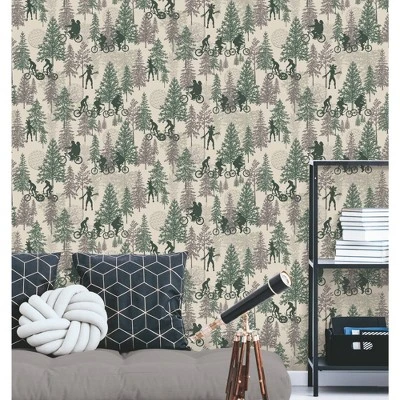 Netflix Stranger Things Hawkins Woods Peel And Stick Wallpaper Brown - RoomMates - Image 5