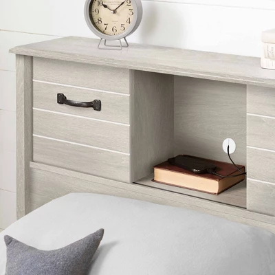 Ulysses Bookcase Headboard Winter Oak - South Shore - Image 2