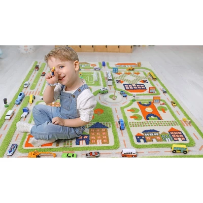 52.5"x71" Traffic Green 3D Play Rug - IVI - Image 17