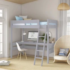 Twin Adryan Loft Bed With Desk - Room & Joy