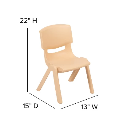 Flash Furniture 2 Pack Plastic Stackable School Chair With 12" Seat Height - Image 4