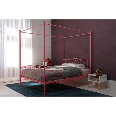 Full Clara Metal Bed Pink - Room & Joy - Image 4