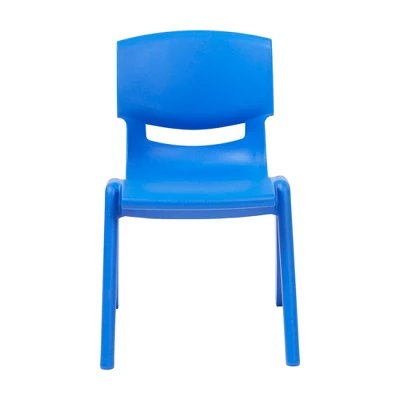 ECR4Kids Plastic School Stack Chair For Indoors And Outdoors, 12in Seat Height, 4-Pack - Image 9