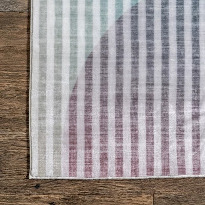 NuLOOM Erikka Abstract Striped Kids Machine Washable Area Rug - Image 4
