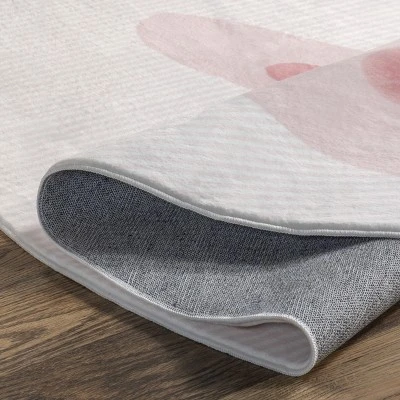 NuLOOM Crystal Rabbit Kids Machine Washable Area Rug - Image 3