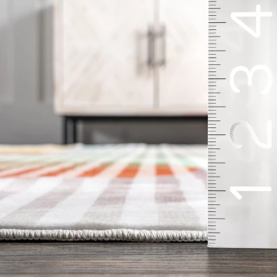 NuLOOM Erikka Abstract Striped Kids Machine Washable Area Rug - Image 2