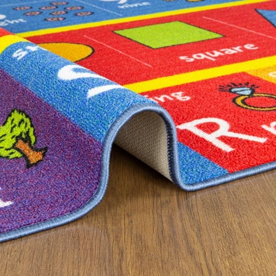 KC CUBS Boy & Girl Kids ABC Alphabet, Numbers & Shapes Educational Learning & Fun Game Play Nursery Bedroom Classroom Area Rug Carpet - Image 7