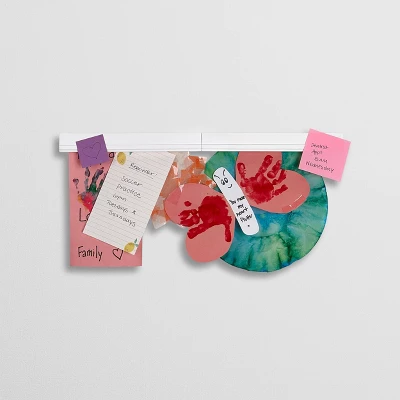 2pk Kids' Magnetic Artwork And Picture Display Bar Frame Set White - RiverRidge Home - Image 8