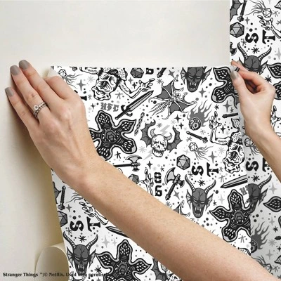 Stranger Things Hellfire Club Peel And Stick Wallpaper Red - RoomMates - Image 6