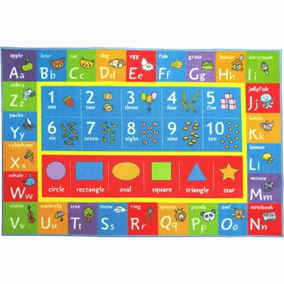 KC CUBS Boy & Girl Kids ABC Alphabet, Numbers & Shapes Educational Learning & Fun Game Play Nursery Bedroom Classroom Area Rug Carpet - Image 10