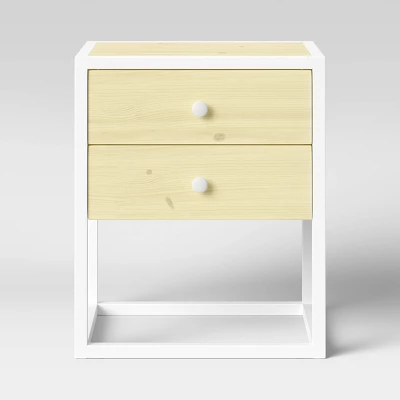 Wood Kids' Nightstand Knock Down White/Natural - Pillowfort™ - Image 2