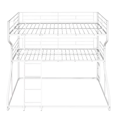 Full XL Over Twin XL Over Queen Size Metal Triple Bunk Bed With Ladder-ModernLuxe - Image 5