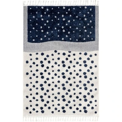 NuLOOM Alena Starry Night High-Low Kids Tasseled Area Rug - Image 9