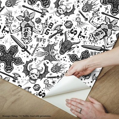 Stranger Things Hellfire Club Peel And Stick Wallpaper Red - RoomMates - Image 5