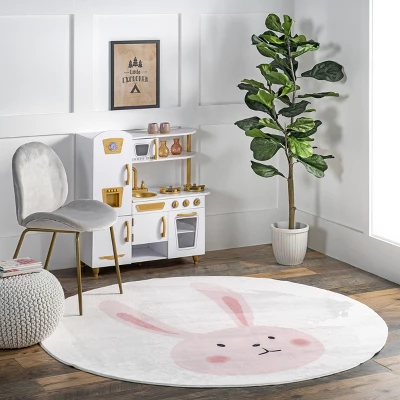 NuLOOM Crystal Rabbit Kids Machine Washable Area Rug