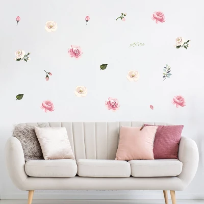 Pastel Floral Wall Decor - Decalcomania