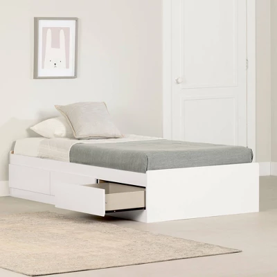 Twin Fusion Mates Bed With 3 Drawers Pure White - South Shore - Image 2