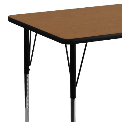 Flash Furniture 30''W X 48''L Rectangular Thermal Laminate Activity Table - Standard Height Adjustable Legs - Image 4