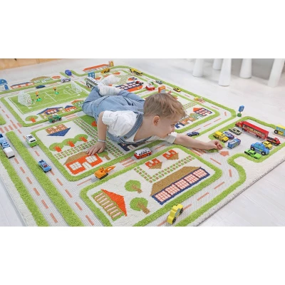 52.5"x71" Traffic Green 3D Play Rug - IVI - Image 16