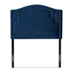 Twin Aubrey Velvet Headboard Blue - Baxton Studio