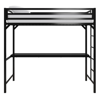 Twin Max Metal Loft Bed With Desk Black - Room & Joy - Image 5