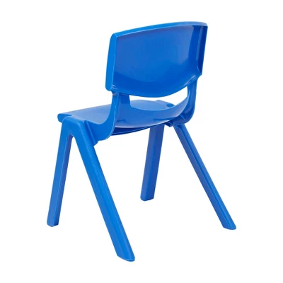 ECR4Kids Plastic School Stack Chair For Indoors And Outdoors, 12in Seat Height, 4-Pack - Image 8