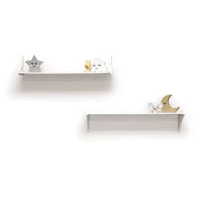 36" Topsy Turvey 2 In 1 Kids' Shelf With Brackets For Underneath Or Facing Upward White - InPlace - Image 5