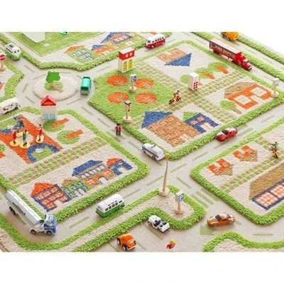 52.5"x71" Traffic Green 3D Play Rug - IVI - Image 7