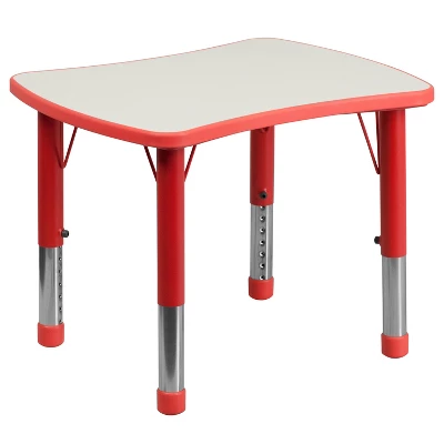 Flash Furniture 21.875"W X 26.625"L Rectangular Plastic Height Adjustable Activity Table - Image 10