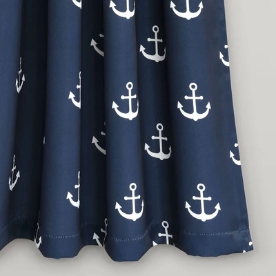 52"x63" Anchor Room Darkening Window Curtain Panels Navy - Lush Décor - Image 3