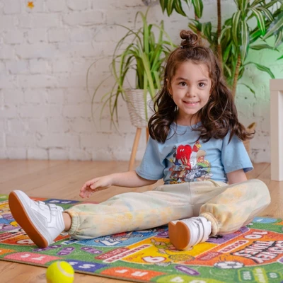 KC CUBS | Looney Tunes Boy & Girl Kids Hopscotch Number Counting Educational Learning & Game Play Nursery Bedroom Classroom Rug Carpet, 2' 7" X 6' 0" - Image 5