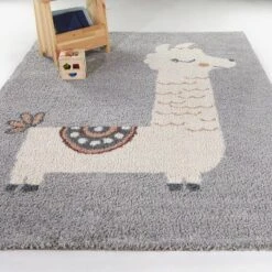 5'3"x7' Cid Lalma Kids' Rug Gray - Balta Rugs