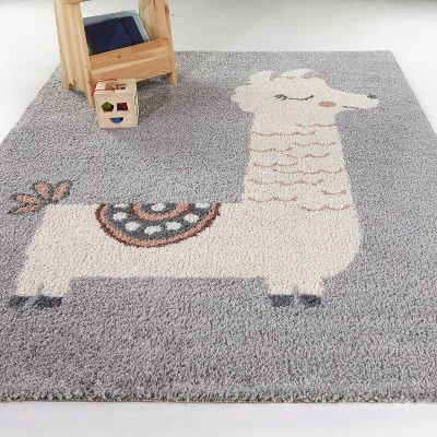 5'3"x7' Cid Lalma Kids' Rug Gray - Balta Rugs