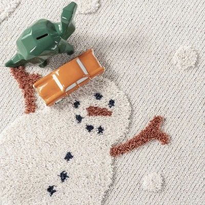 NuLOOM Kilah Snowmen High-Low Kids Tasseled Area Rug - Image 5