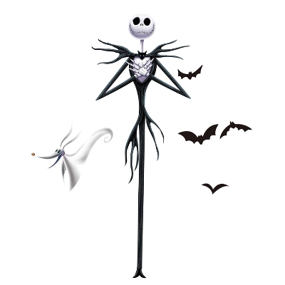 The Nightmare Before Christmas Jack Peel And Stick Giant Wall Decal Black - RoomMates