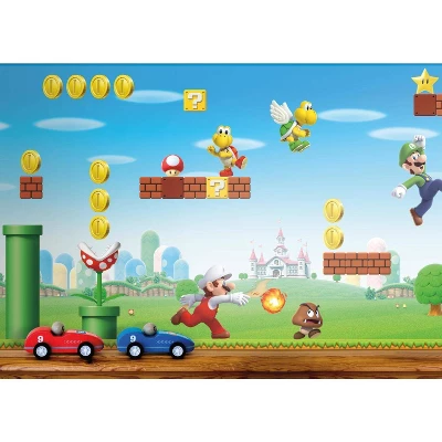Super Mario Scene Peel & Stick Wall Border - RoomMates