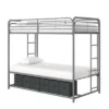 Twin Betony Kids' Bunk Bed With Storage Bins Silver - Room & Joy