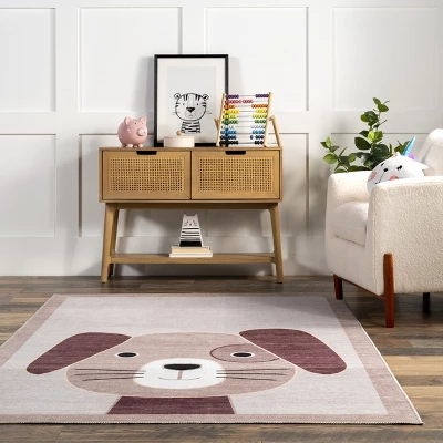 NuLOOM Rizzo Puppy Kids Machine Washable Area Rug - Image 7